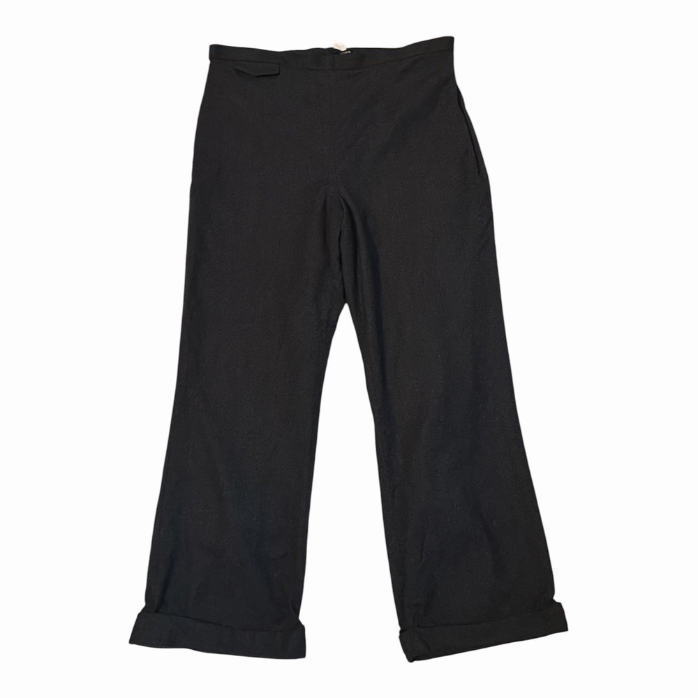 J.Crew Black Wool Blend Wide Leg Culotte Pants Womens Approx Size 12 - Picture 2 of 6